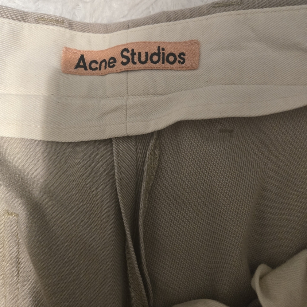 Acne Studios Pink Label Trousers Sand Color Khaki Size 48 - Picture 12 of 12